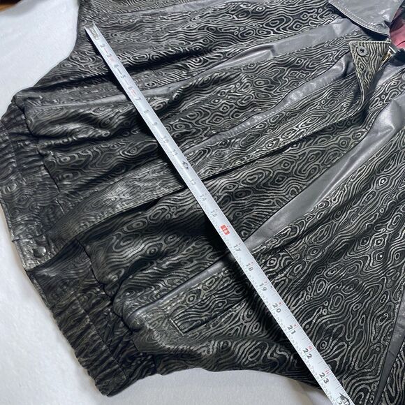 Vintage Gino Di Giorgio by Comint Womens Large Leather Bomber Jacket 80s 90s Zip - Picture 4 of 16